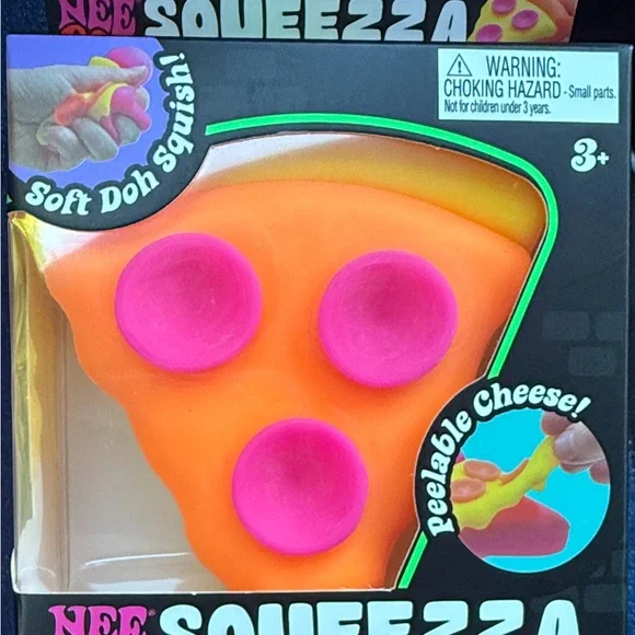 Needoh Soft Doh Peelable Cheese Squeeze Toy - Yellow & Pink - Picture 4 of 6